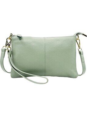 〽️Women's Spearmint Leather Wristlet Wallet Phone Bags Wallet Clutch Purses